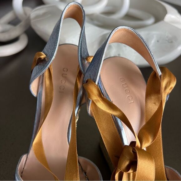 GUCCI Lilibeth leather espadrilles Size 40 - Picture 10 of 15